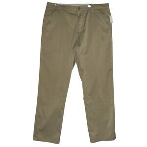 Essentials Pants Mens 38 x 32 Tan Khaki Classic Straight flat front